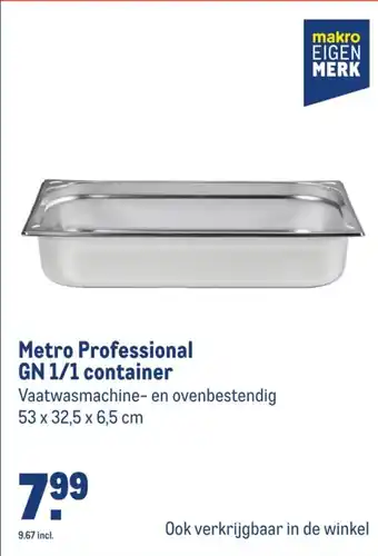 Makro Metro Professional GN 1/1 container aanbieding