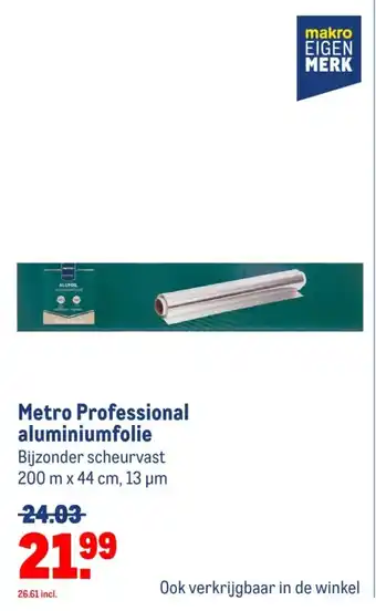 Makro Metro Professional aluminiumfolie aanbieding