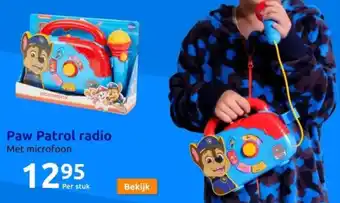 Action Paw Patrol radio Met microfoon aanbieding