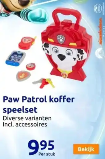 Action Paw Patrol koffer speelset aanbieding