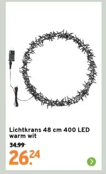 GAMMA Lichtkrans 48 cm 400 LED warm wit aanbieding