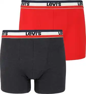 Suitable Levi's boxershorts 2-pack rood grijs aanbieding