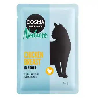 Zooplus 18x50g nature maaltijdzakjes kippenborst cosma kattenvoer aanbieding