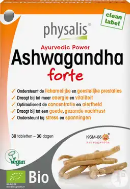 De Online Drogist Physalis ashwagandha forte bio 30tb aanbieding