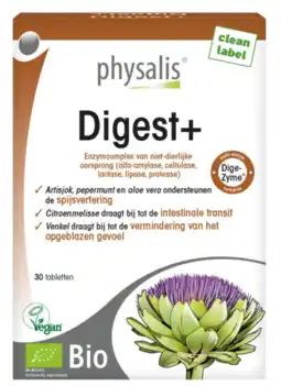 De Online Drogist Physalis digest+ biologische tabletten 30tb aanbieding