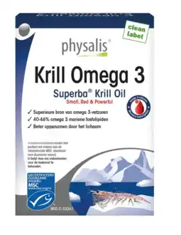 De Online Drogist Physalis krill omega 3 60sg aanbieding