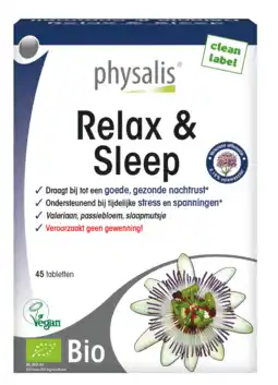 De Online Drogist Physalis relax & sleep tabletten 45tb aanbieding