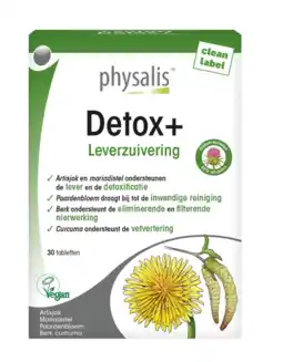 De Online Drogist Physalis detox+ tabletten 30tb aanbieding