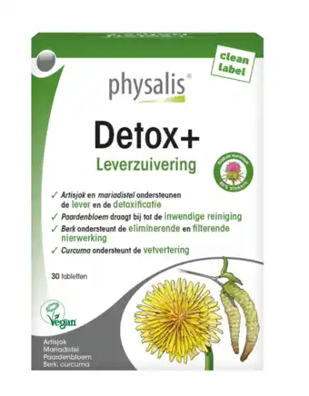 De Online Drogist Physalis detox+ tabletten 30tb aanbieding
