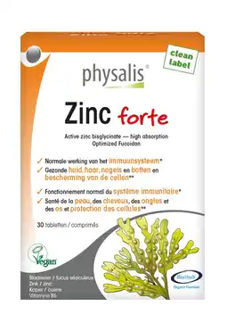 De Online Drogist Physalis zinc forte tabletten 30tb aanbieding
