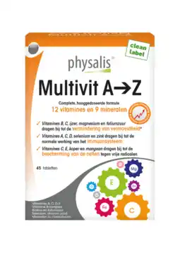 De Online Drogist Physalis multivit a - z tabletten 45tb aanbieding