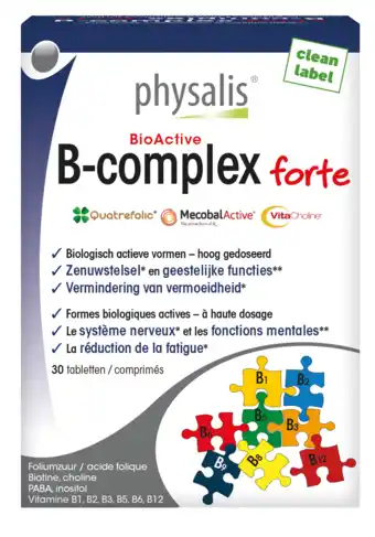 De Online Drogist Physalis bioactive b-complex forte tabletten 30tb aanbieding