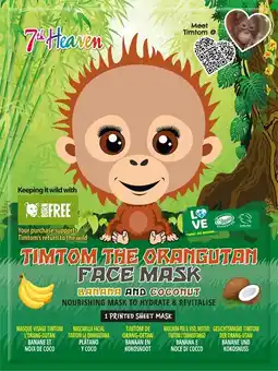De Online Drogist Montagne jeunesse 7th heaven gezichtsmasker orang-oetan banaan & kokos 1st aanbieding