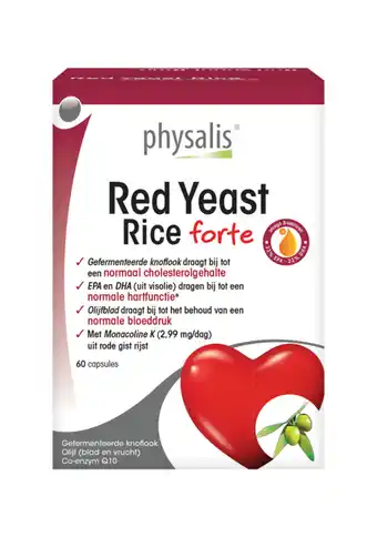 De Online Drogist Physalis red yeast rice forte capsules aanbieding