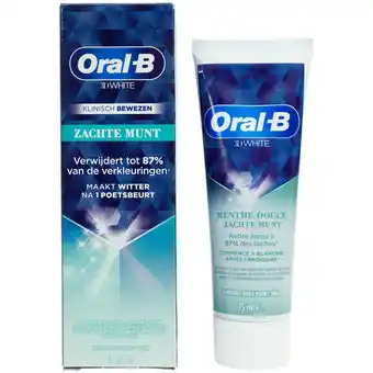 Action Oral-B tandpasta 3D White 75 ml aanbieding