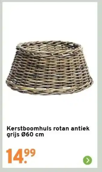 GAMMA Kerstboomhuls rotan antiek grijs Ø60 cm aanbieding