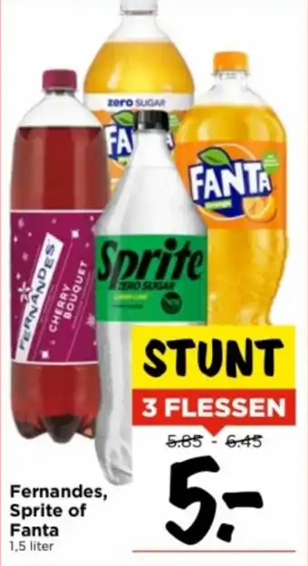 Vomar Voordeelmarkt Fernandes, Sprite of Fanta 1,5 liter aanbieding