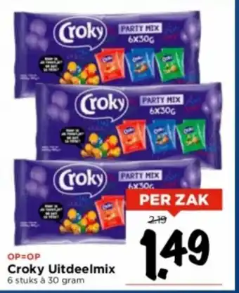 Vomar Voordeelmarkt Croky Uitdeelmix 6 stuks à 30 gram aanbieding