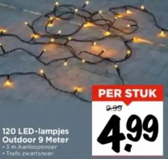 Vomar Voordeelmarkt 120 LED-lampjes Outdoor 9 Meter aanbieding