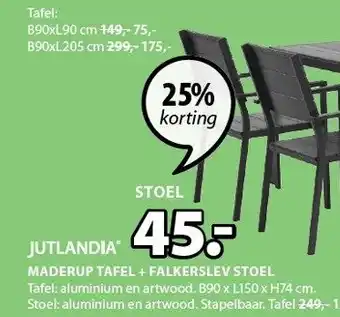 Jysk Falkerslev stoel aanbieding