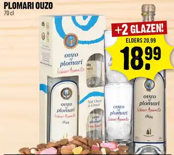 Dirck 3 PLOMARI OUZO 70 cl aanbieding