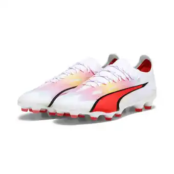 Decathlon Ultra ultimate hg voetbalschoenen voor heren puma white black fire orchid red aanbieding