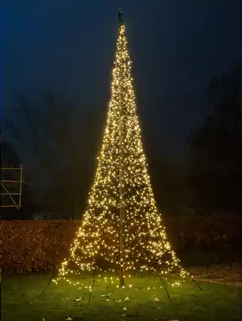 Intratuin Fairybell vlaggenmast kerstboom met 2000 led lampjes warm wit h 6 m aanbieding
