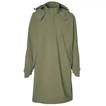 Decathlon Regenponcho met reflectoren basil mosse aanbieding