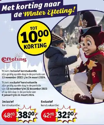 Kruidvat Efteling Tickets Exclusief kerstvakantie aanbieding