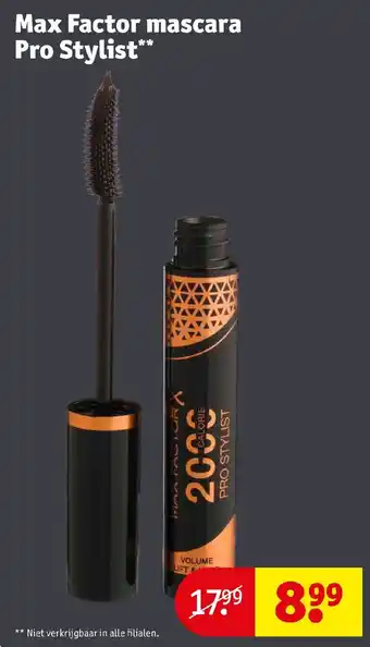 Kruidvat Max Factor mascara Pro Stylist aanbieding