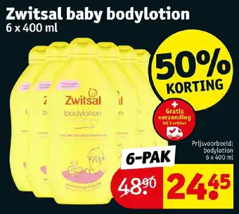 Kruidvat Zwitsal baby bodylotion aanbieding