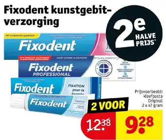 Kruidvat Fixodent kunstgebit verzorging aanbieding