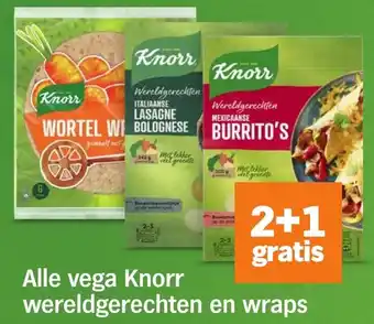 Albert Heijn Alle vega Knorr wereldgerechten en wraps aanbieding