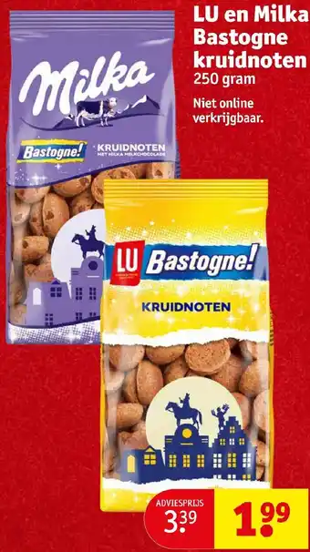 Kruidvat LU en Milka Bastogne kruidnoten 250g aanbieding