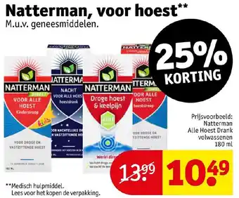 Kruidvat Natterman, voor hoest aanbieding