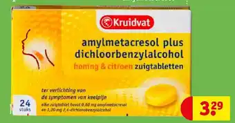 Kruidvat Kruidvat amylmetacresol plus dichloorbenzylalcohol aanbieding