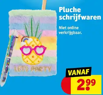 Kruidvat Pluche schrijfwaren aanbieding