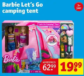 Kruidvat Barbie Let's Go camping tent aanbieding