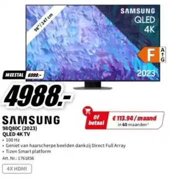 MediaMarkt SAMSUNG QLED 4K TV aanbieding