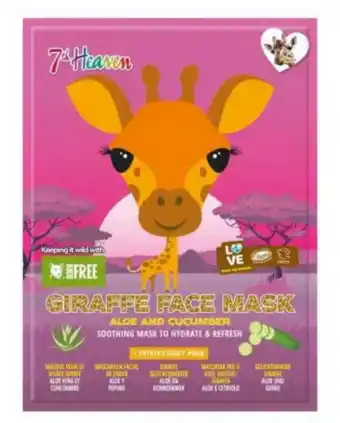 De Online Drogist Montagne jeunesse 7th heaven giraffe face mask aloe & cucumber 1st aanbieding