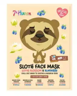 De Online Drogist Montagne jeunesse 7th heaven sloth face mask lotus blossom & blueberry 1st aanbieding