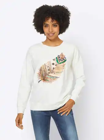 Heine Sweatshirt in ecru van heine aanbieding