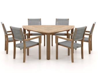Kees Smit Rough batang/rough-s 170cm dining tuinset 7-delig stapelbaar aanbieding