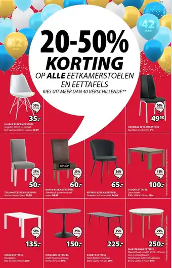 Jysk Alle eetkamerstoelen en eettafels aanbieding