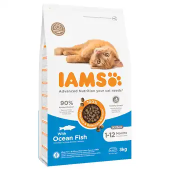 Zooplus Iams for vitality kitten met zoutwatervis - dubbelpak: 2 x 3 kg aanbieding