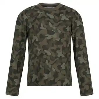 Decathlon Kinder/kinder wenbie iii camo tshirt met lange mouwen (donkere khaki) aanbieding