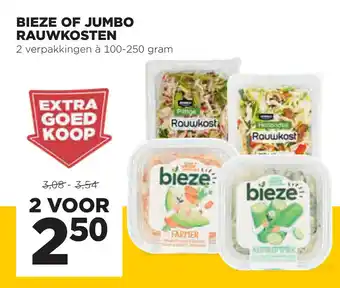 Jumbo Bieze of Jumbo Rauwkosten 2*100-250g aanbieding