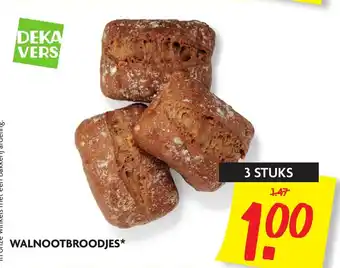 Dekamarkt Walnootbroodjes 3st aanbieding