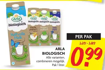 Dekamarkt Arla biologisch 1L aanbieding