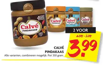 Dekamarkt Calve Pindakaas 2*350g aanbieding